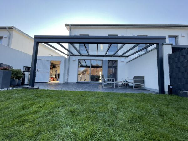 Garten mit Pultdach Terrassenüberdachung